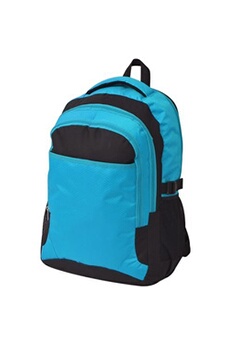 sac de voyage vidaxl sac à dos d'école 40 l noir et bleu