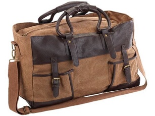 : Sac de voyage 30 L en toile avec bandoulière et 2 poches externes