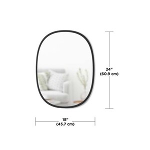 Miroir de décoration Umbra - Miroir ovale 45,7 x 61 cm Hub | Darty