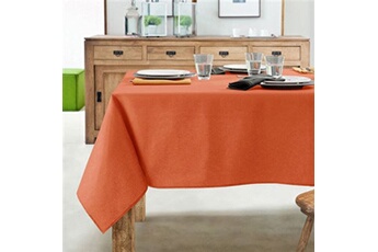 serviette de table coucke lot de 12 serviettes unies-45 x 45 cm-mandarine