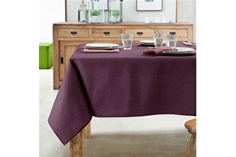 serviette de table coucke lot de 12 serviettes unies-45 x 45 cm-aubergine