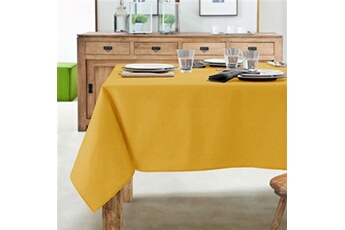 serviette de table coucke lot de 12 serviettes unies-45 x 45 cm-curry
