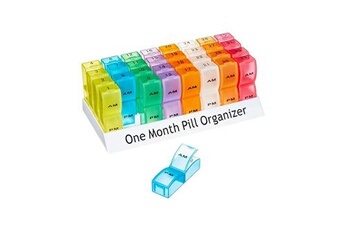 armoire à pharmacie aidapt - range-comprimés, pilulier mensuel et coloré vm931c medical