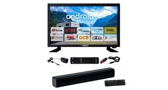 TV LED Antarion Pack tv led 22" 55cm smart tv camping 12v + barre de son compacte