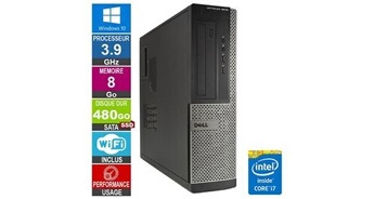Pc optiplex 3010 dt i7-3770 3. 90ghz 8go/480go ssd wifi w10