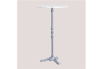 table de chevet sklum table haute ronde en marbre moka gris 111 cm