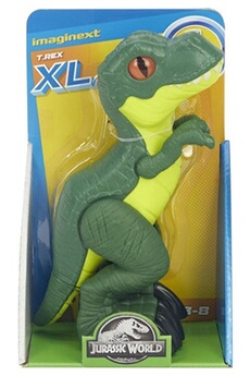 figurine de collection fisher price - jurassic world - imaginext - dinosaure t-rex xl articulée - 24cm