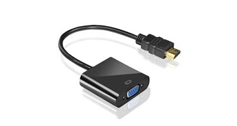Vshop adaptateur convertisseur hdmi vers vga noir