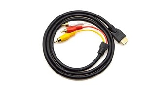 Vshop câble hdmi mâle vers 3 rca composite mâle 1,5m (adaptateur vidéo hdmi vers rca composite)