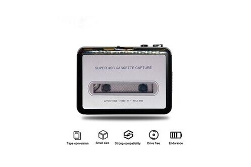 Lecteurs Blu-ray GENERIQUE Lecteur de cassette blanc portable usb à mp3  convertisseur de capture audio