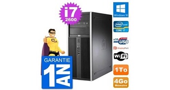 Pc tour 8200 intel core i7-2600 ram 4go disque dur 1to windows 10 wifi