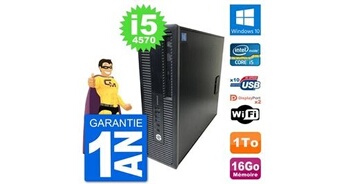 Pc elitedesk 800 g1 core i5-4570 ram 16go disque dur 1to windows 10 wifi