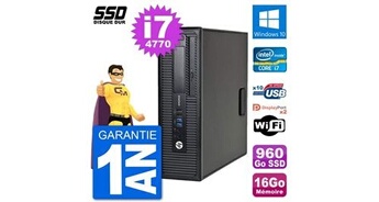 Pc elitedesk 800 g1 core i7-4770 ram 16go ssd 960go windows 10 wifi