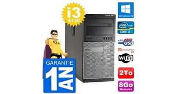 Pc tour 7020 intel core i3-4130 ram 8go disque dur 2to windows 10 wifi