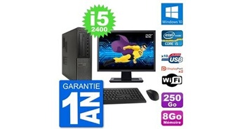 Pc 7010 dt ecran 22" intel i5-2400 ram 8go disque 250go windows 10 wifi