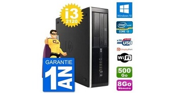 Pc compaq 6200 pro sff intel i3-2120 ram 8go disque dur 500go windows 10 wifi
