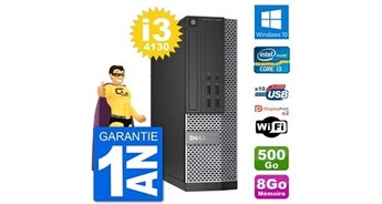 Pc optiplex 7020 sff intel i3-4130 ram 8go disque dur 500go windows 10 wifi