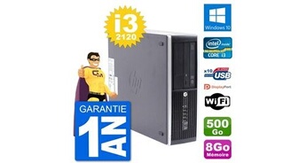 Pc compaq pro 6300 sff intel i3-2120 ram 8go disque dur 500go windows 10 wifi