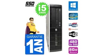 Pc compaq pro 6300 sff intel i5-2400 ram 8go ssd 480go windows 10 wifi