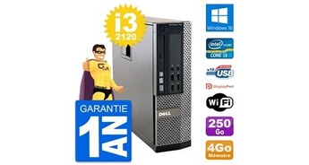 Pc optiplex 790 sff intel i3-2120 ram 4go disque dur 250go windows 10 wifi