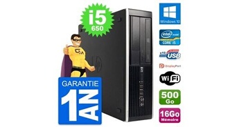 Pc 8100 sff intel core i5-650 ram 16go disque dur 500go windows 10 wifi