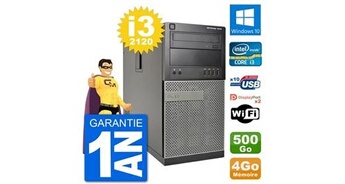 Pc tour 7010 intel core i3-2120 ram 4go disque dur 500go windows 10 wifi