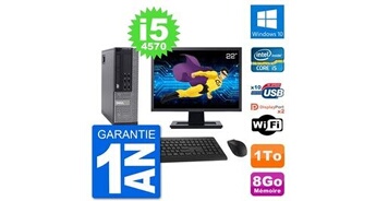 Pc 9020 sff ecran 22" intel i5-4570 ram 8go disque 1to windows 10 wifi