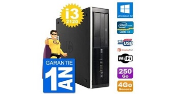 Pc compaq 6200 pro sff intel i3-2120 ram 4go disque dur 250go windows 10 wifi