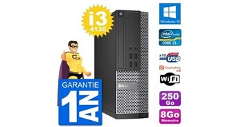Pc optiplex 7020 sff intel i3-4130 ram 8go disque dur 250go windows 10 wifi