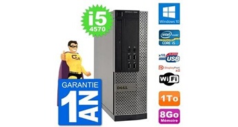 Pc optiplex 7020 sff intel i5-4570 ram 8go disque dur 1to windows 10 wifi