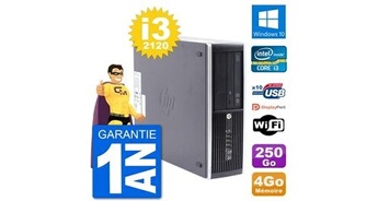 Pc compaq pro 6300 sff intel i3-2120 ram 4go disque dur 250go windows 10 wifi