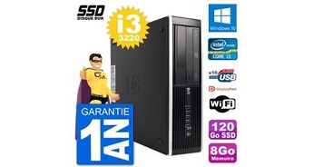 Pc compaq pro 6300 sff intel i3-3220 ram 8go ssd 120go windows 10 wifi