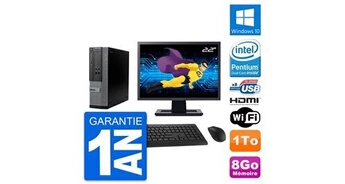 Pc 390 sff ecran 22" intel g630 ram 8go disque 1to hdmi windows 10 wifi