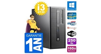 Pc tour prodesk 600 g1 intel i3-4130 ram 16go disque 250go windows 10 wifi