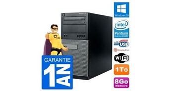 Pc tour optiplex 790 mt intel g630 ram 8go disque dur 1to windows 10 wifi
