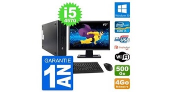 Pc 600 g1 sff ecran 19" intel i5-4570 ram 4go disque 500go windows 10 wifi