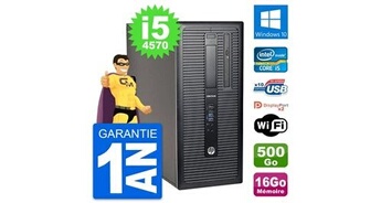 Pc tour elitedesk 800 g1 intel i5-4570 ram 16go disque 500go windows 10 wifi