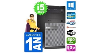 Pc tour optiplex 3020 intel i5-4570 ram 8go disque 500go windows 10 wifi
