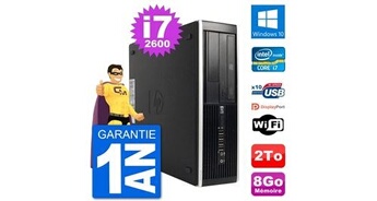 Pc 8200 elite sff intel i7-2600 ram 8go disque dur 2to windows 10 wifi