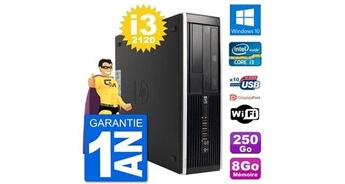 Pc 8300 elite sff intel i3-2120 ram 8go disque dur 250go windows 10 wifi