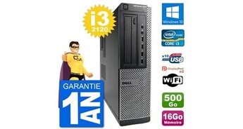 Pc 7010 dt intel core i3-2120 ram 16go disque dur 500go windows 10 wifi