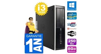 Pc compaq pro 6300 sff intel i3-3220 ram 8go disque dur 250go windows 10 wifi