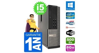 Pc optiplex 990 sff intel i5-2400 ram 8go disque dur 500go windows 10 wifi
