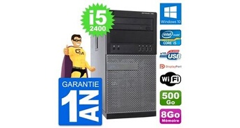 Pc tour optiplex 790 mt intel i5-2400 ram 8go disque 500go windows 10 wifi