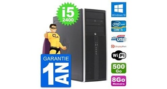 PC De Bureau HP PC Tour HP Elite 8300 Intel Core i5-2400 Ram 8Go Disque 500Go Windows 10 WiFi