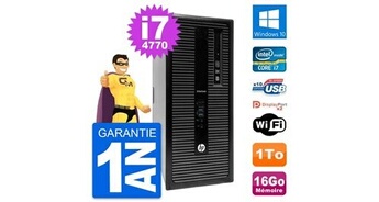 Pc tour elitedesk 800 g1 intel i7-4770 ram 16go disque 1to windows 10 wifi