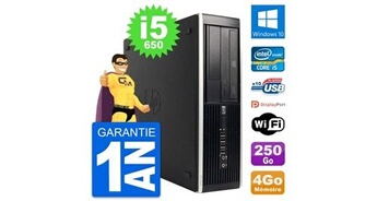 Pc 8100 elite sff intel core i5-650 ram 4go disque dur 250go windows 10 wifi