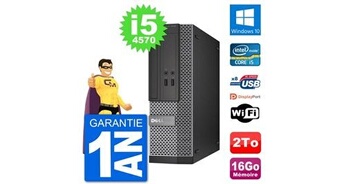 Pc optiplex 3020 sff i5-4570 ram 16go disque dur 2to windows 10 wifi