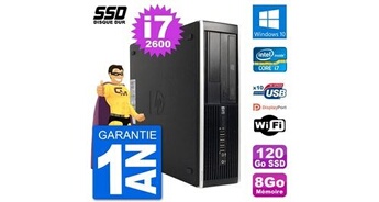 Pc 8200 elite sff intel i7-2600 ram 8go ssd 120go windows 10 wifi