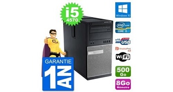 Pc tour 7020 intel core i5-4570 ram 8go disque dur 500go windows 10 wifi